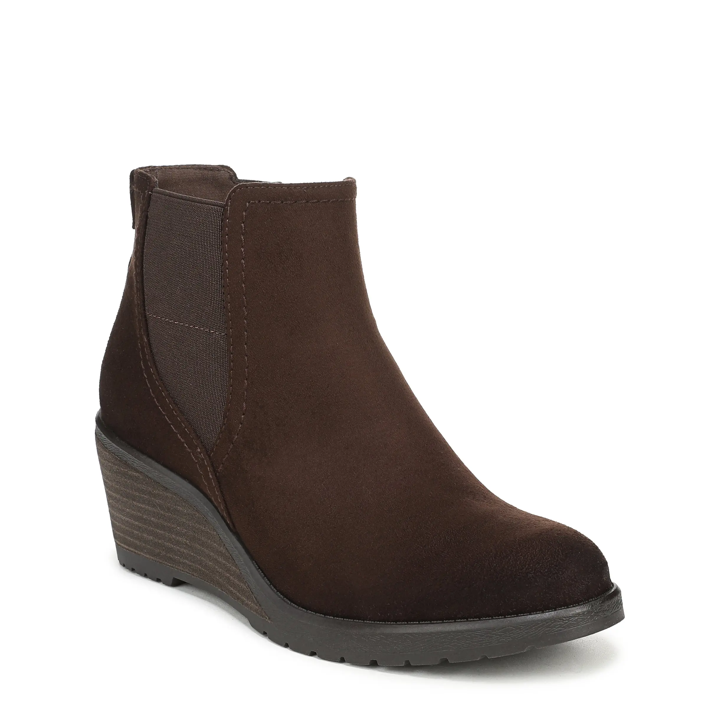 Dr. Scholl's Women's Camden Chelsea Ankle Boots - 2.5" Wedge Heel, Sustainable Microfiber Recycled Plastic Upper, Cushioned Insole, Side Zipper, Easy Zip-On, Medium & Wide Widths