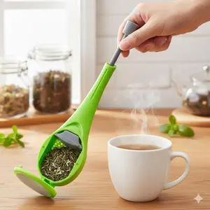 Triple Threat Tea tool; rustproof corrosion-resistant 3-in-1 Multi-Function Tool with Infuser, Stirrer, Anti-Slip handle. fast brewing for herbal Tea 7 coffee, Easy clean, fits most mugs.