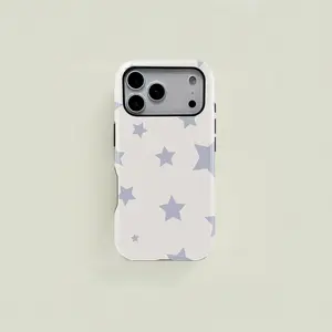 Star Pattern Phone Case, Heavy Duty 2in1 Shockproof Protective Cover,Phone Accessories for iPhone X 11 12 13 14 15 16 17Pro Max Couples,Friends Gift