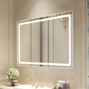 VEVOR LED Bathroom Mirror,  36" x 60" LED Bathroom Vanity Mirror with Frontlit and Backlit, Anti-Fog Memory Mirror with Lights, Stepless 3 Colors Temperature Dimmable Bathroom Mirror, Wall Mounted
