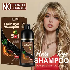 5 in 1 Blonde Brown Hair Dye Shampoo,Instant Hair Color Shampoo with Herbal Ingredients,Long-Lasting Natural & Vibrant Shades for Women & Men,Vegan Ammonia Free Hair Shampoo,Easy At-Home Application 17.6 Fl Oz