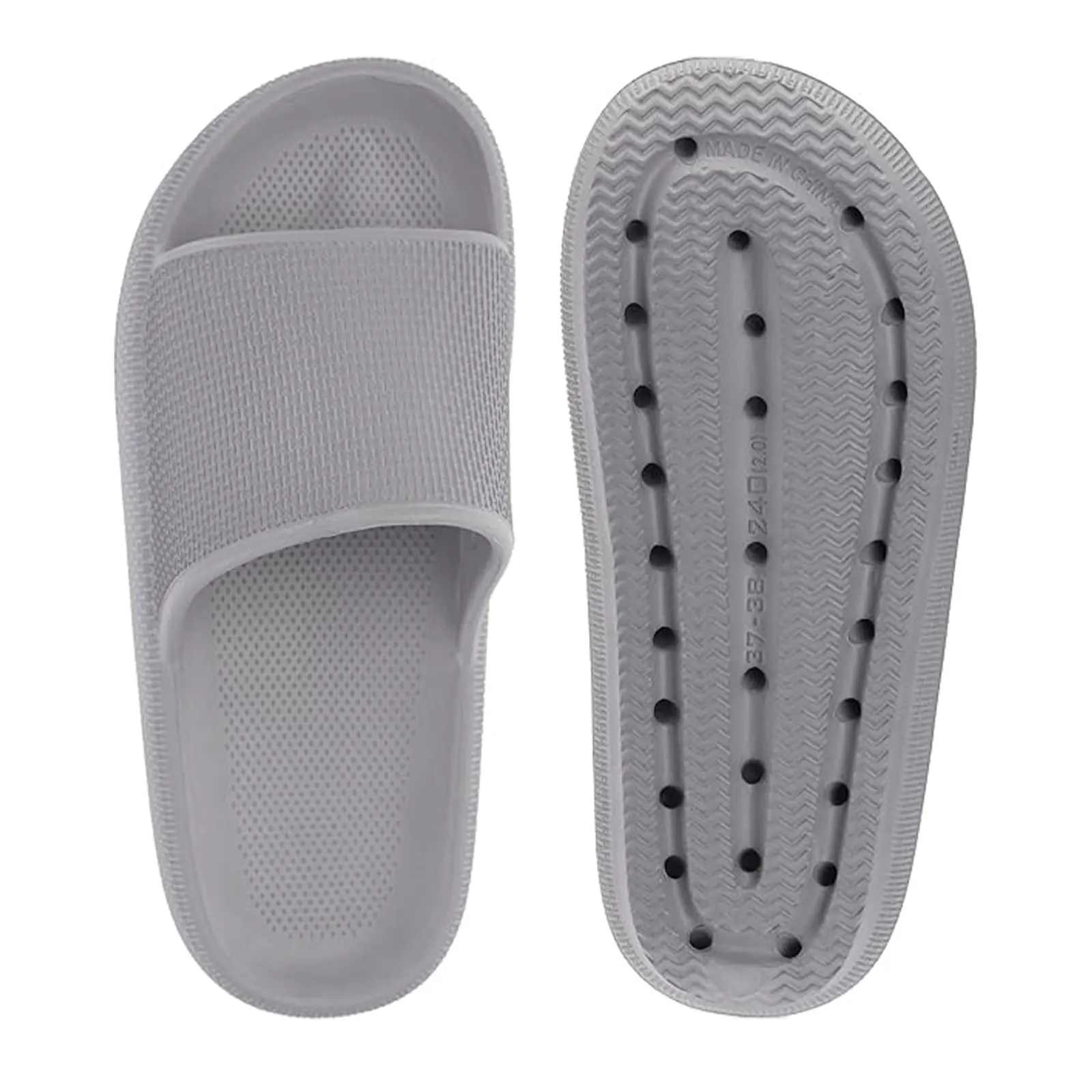 Women's Unisex Cloud Thick Sole Rubber Casual Slippers - Comfortable, Soft, Non-Slip, Waterproof, Stylish Daily Walking Shoe with Trendy Versatile Design, Walking Shoes, Footwear, Slip On, 6-7 Women/4.5-5.5Men, Chic, Beachtobed, Home & Pool, All Year
