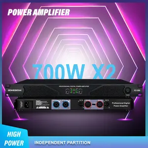 SENHEIDESHI Digital Amplifier 1U Maximum Power 700W * 2 High Power Bass Professional Rear Stage Dual Channel Home KTV Stage Large Volume Amplifier Amplifier