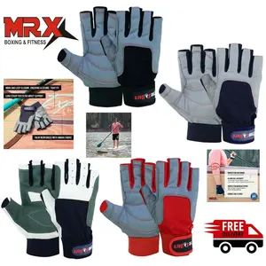 MRX Sailing Gloves All Cut Fingers kayaking watersports with 3/4 Finger and Grip Great for Workouts Amara leather Glove