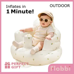 Inflatable Baby Seat for Infants 3 Months & Up – A Soft, Durable & Ergonomic Newborn Support Chair with Rapid Inflate/Deflate Technology, Ideal for Tummy Time, Summer Outings & Travel, and a Top Baby Shower Gift for New Parents Cozy Cute