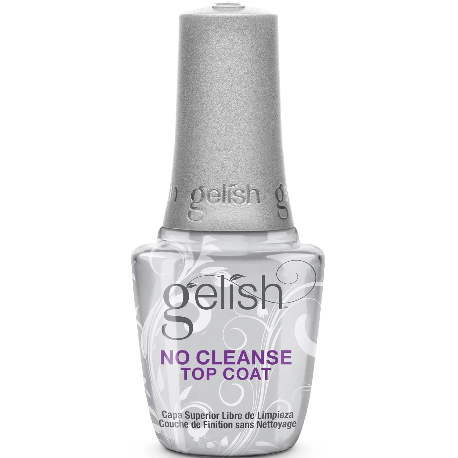 Gelish No-Cleanse Top Coat - 0.5oz Professional Gel Nail Polish Sealer, High-Glossy, Long-Lasting, Easy to Apply, UV LED Compatible, for Manicure & Nail Art