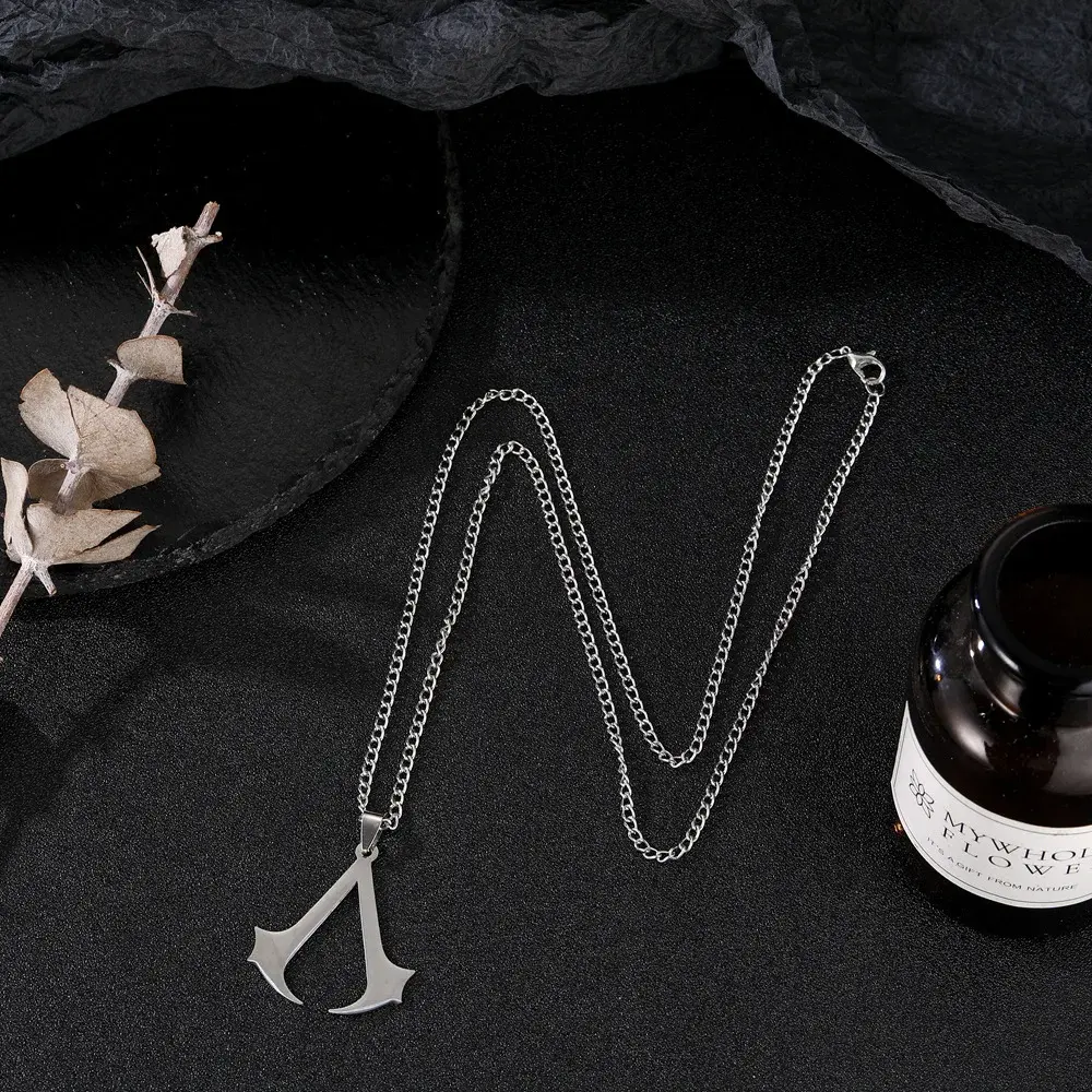 Stainless Steel Assassin Syndicate Creed Pendant Game Movie Anime Cosplay Necklace Gift