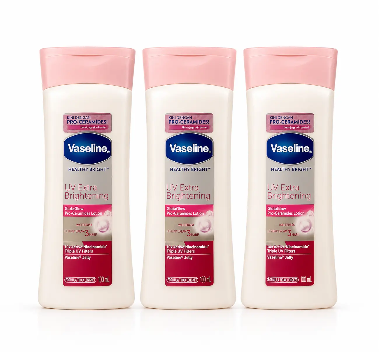 Vaseline UV Extra Brightening 100mL Body Lotion 3 Pack or 6 Pack