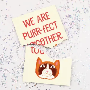 Endless Meowy Valentines With Glitter - Greeting Card