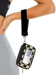 Fashionable Plaid Pattern Zipper Coin Purse Wristlet, 2025 New Style Casual Versatile Clutch Bag for Women, Trendy All-match & Exquisite Bag for Daily Travel Work Commute, Checkerboard Purse