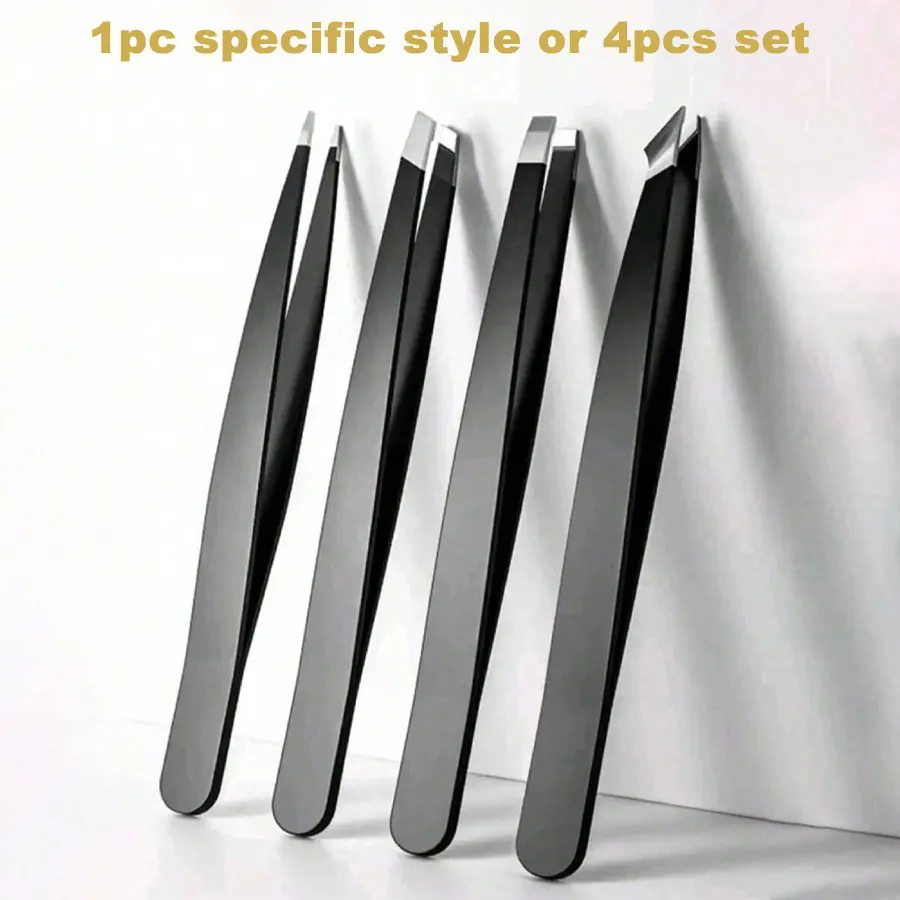Precision Tweezers for Eyebrows, Professional Stainless Steel Tweezers for Eyebrow & Facial Hair, Splinter and Ingrown Hair Removal Tool for Makeup and Grooming, Eyebrow Shaping Tool