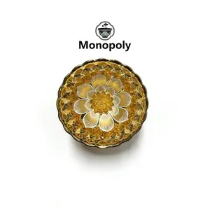 Luxury Gold Lotus Jian Zhan Tea Cup | Handcrafted Cut-Out Ceramic Art