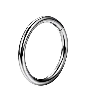 Oufer 16G Hinged Segment Septum Ring Cartilage Helix Earring-316L Stainless Steel Nose Piercing Jewelry Body Jewelry