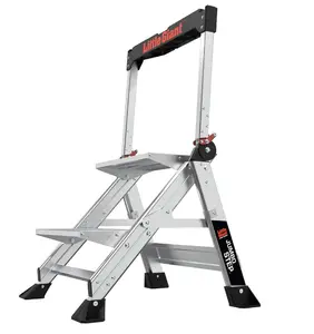 Little Giant Jumbo Step 2,3-Step Aluminum Step Ladder