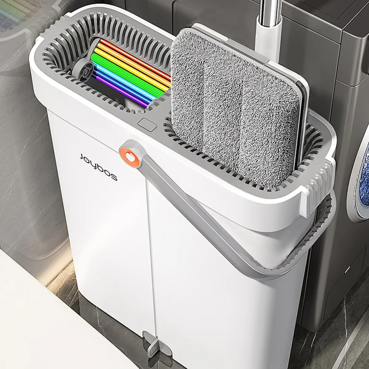 Mop and Bucket with Wringer Set, Flat Squeeze Mop Flat Head, Dust Mops ...