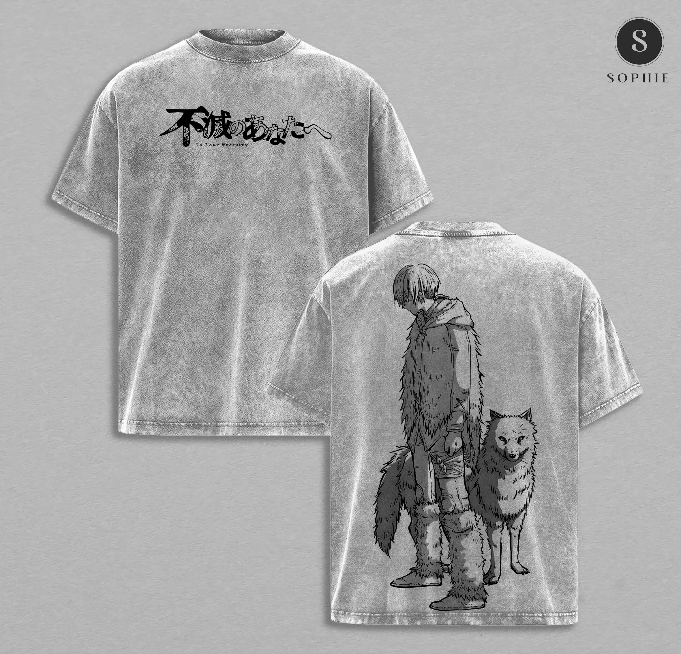 Fushi To Your Eternity T-Shirt, Anime Graphic Tee, Vintage Washed Oversized Manga Shirt, Japanese Streetwear Top, Otaku Unisex Casual Outfit, Gift for Anime Fan