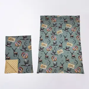 Gone Hunting turkey Minky Kids Blanket