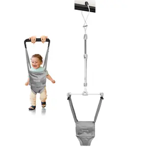 Cowiewie 2 in 1 Baby Door Jumper w/Baby Walking Harness Function, Baby Jumper with Door Clamp Adjustable Strap and Seat