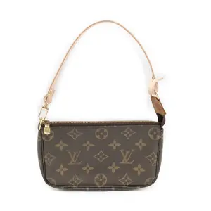 Pre-owned Louis Vuitton coated canvas Shoulder Bags Monogram Canvas Mini Pochette Accessoires Shoulder Bag (2260002936327)