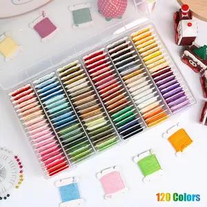 Handmade Embroidery DIY Thread, Cross Stitch Embroidery Floss, 120 Colors, 4 Meters, Handcraft Supplies, Factory Direct