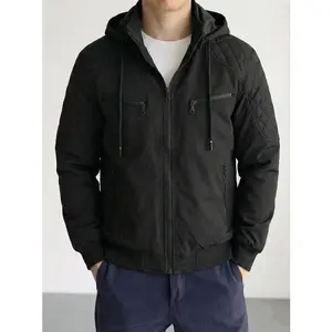 Men's Thermal PU Leather Jacket | Fleece Lined Bomber Jacket with Zipper Pockets | New Autumn & Winter Fashion Outerwear for Daily & Outdoor