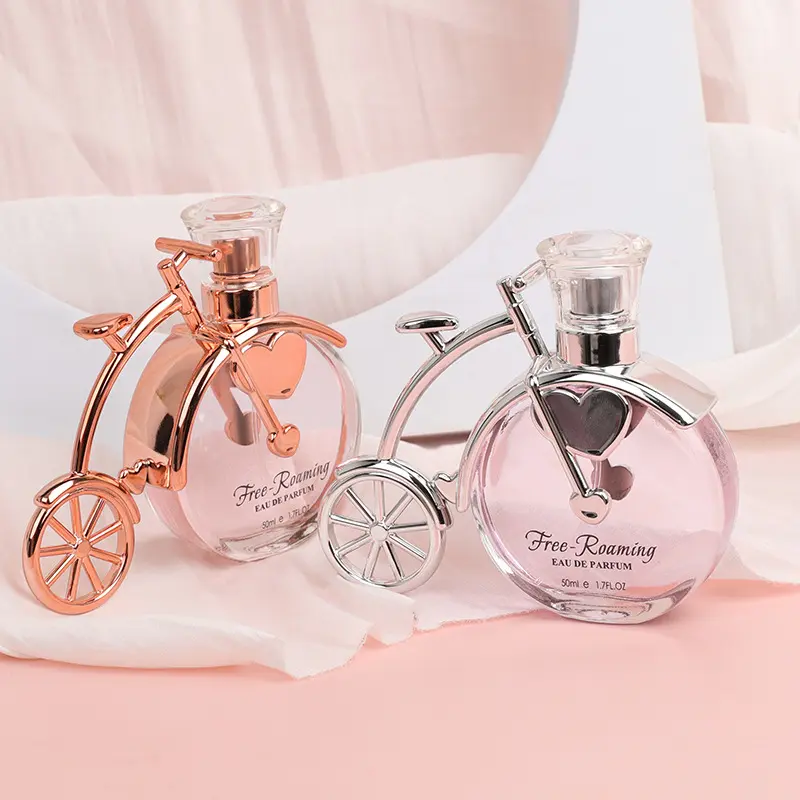 Women's Long-Lasting Classic Light Fragrance Perfume, Fresh Fruity Floral Scent, Chic Bicycle Ornament, 50 ml Bottle, Free Sample Inclusion, 50 Ml Bottles, 4 To 4.9 Fl Oz, Floral Scent Perfumes, Floral Fruit Scented, Citrus Floral Women's Fragrance