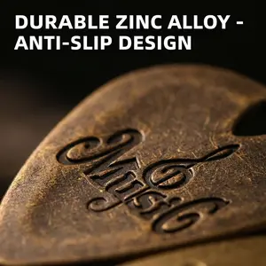 3-piece Set (color Varies) Electric Guitar Picks, Zinc Alloy Guitar Picks, Stainless Steel Metal Guitar Picks, Bass Picks, Guitar Picks