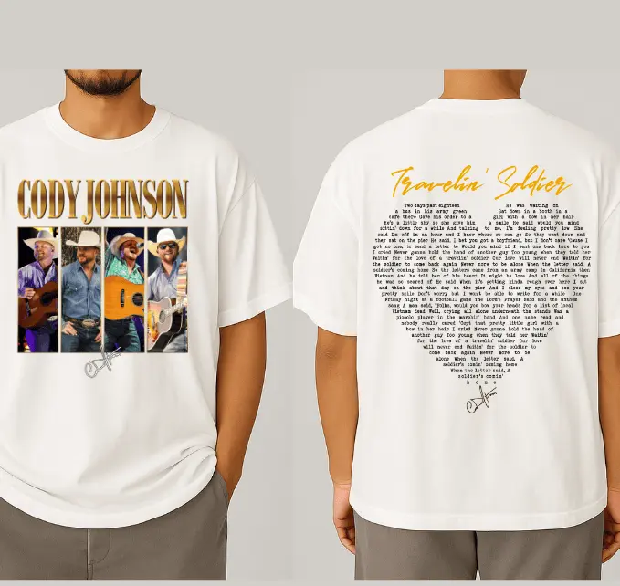 Cody Johnson T-shirt, Travelin’ Soldier Sweatshirt, Hoodie