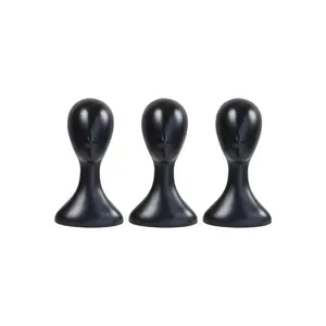 3 PACKS!! Studio Limited Plastic Mannequin Head_Black/Nude