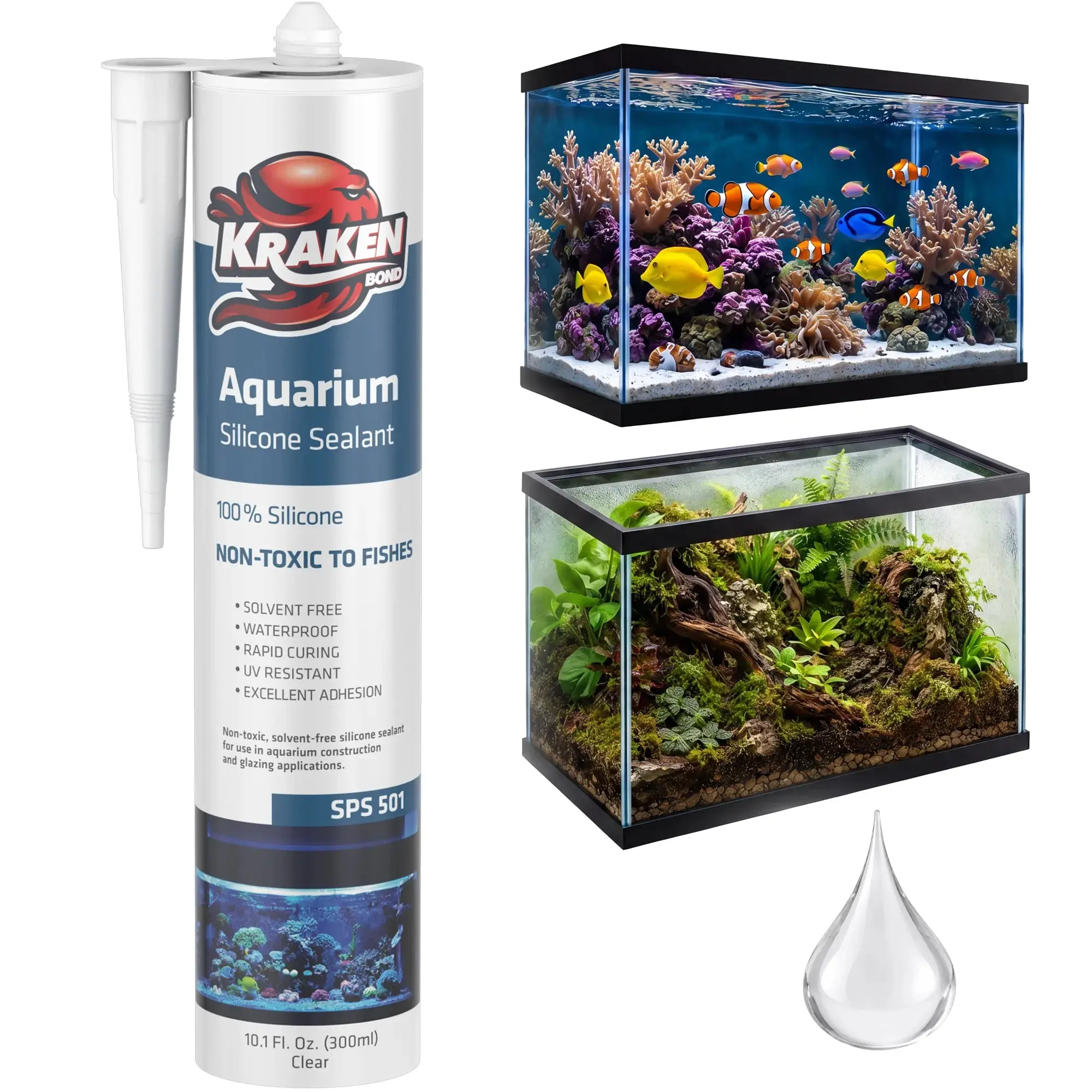 Aquarium 100% Silicone Sealant 10.1 fl oz