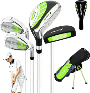 XDriveMax 5/6 Pieces Golf Club Set,Golf Club Set Ages Includes Stand Bag, 1# Drive, 5# Hybrid, 6/7#, 9/P# Irons and Putter Right Hand