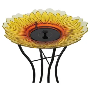 Regal Art & Gift 18" Solar Fountain/Birdbath -Sunflower