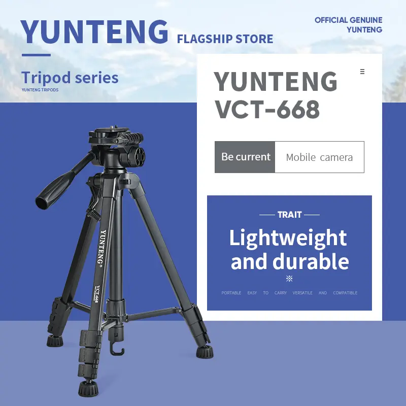 60-in High-Load-Bearing Stable Tripod Set with 360-Degree Rotatable Gimbal Head, Phone & Camera Accessory for Live Streaming, Landscape Photography, Filming Setup