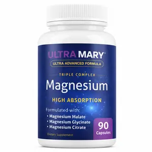 Magnesium Complex, Triple Action- 90 Capsules - High Absorption Magnesium Glycinate, Citrate & Malate - Supports Muscle Relaxation, Calm Mind & Restful Sleep - Bioavailable Daily Mineral Support - by BEXPERTSUSA