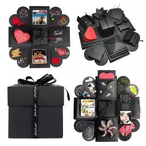 DIY Explosion Photo Album Gift Box, Ideal for Valentine's Day, Weddings & Anniversaries, Commemorate Memories, Craft Paper Material