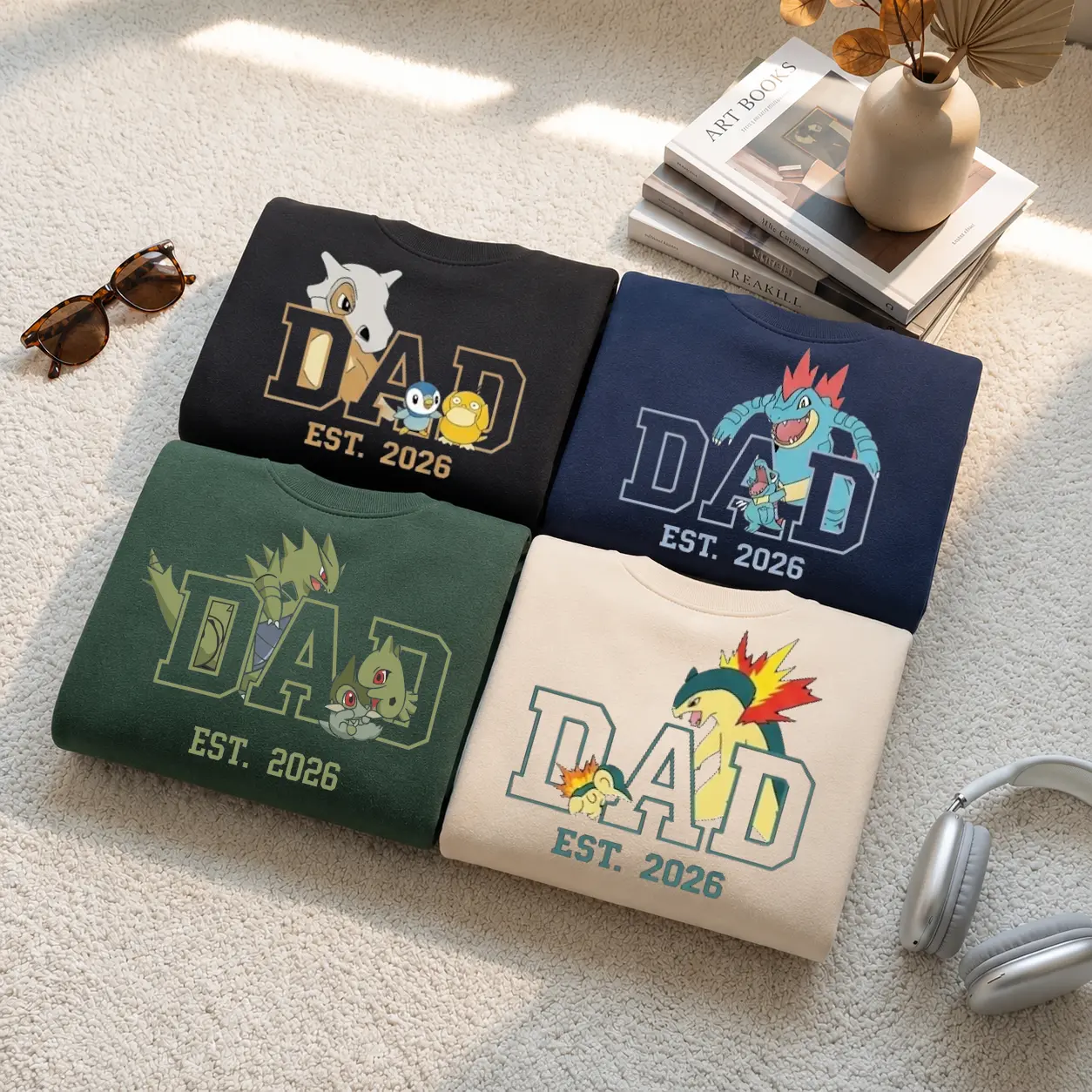 Custom PokaDad Shirt/Sweatshirt/Hoodie, Anime Dad Sweatshirt, Father’s Day Gift for Dad & Gamers