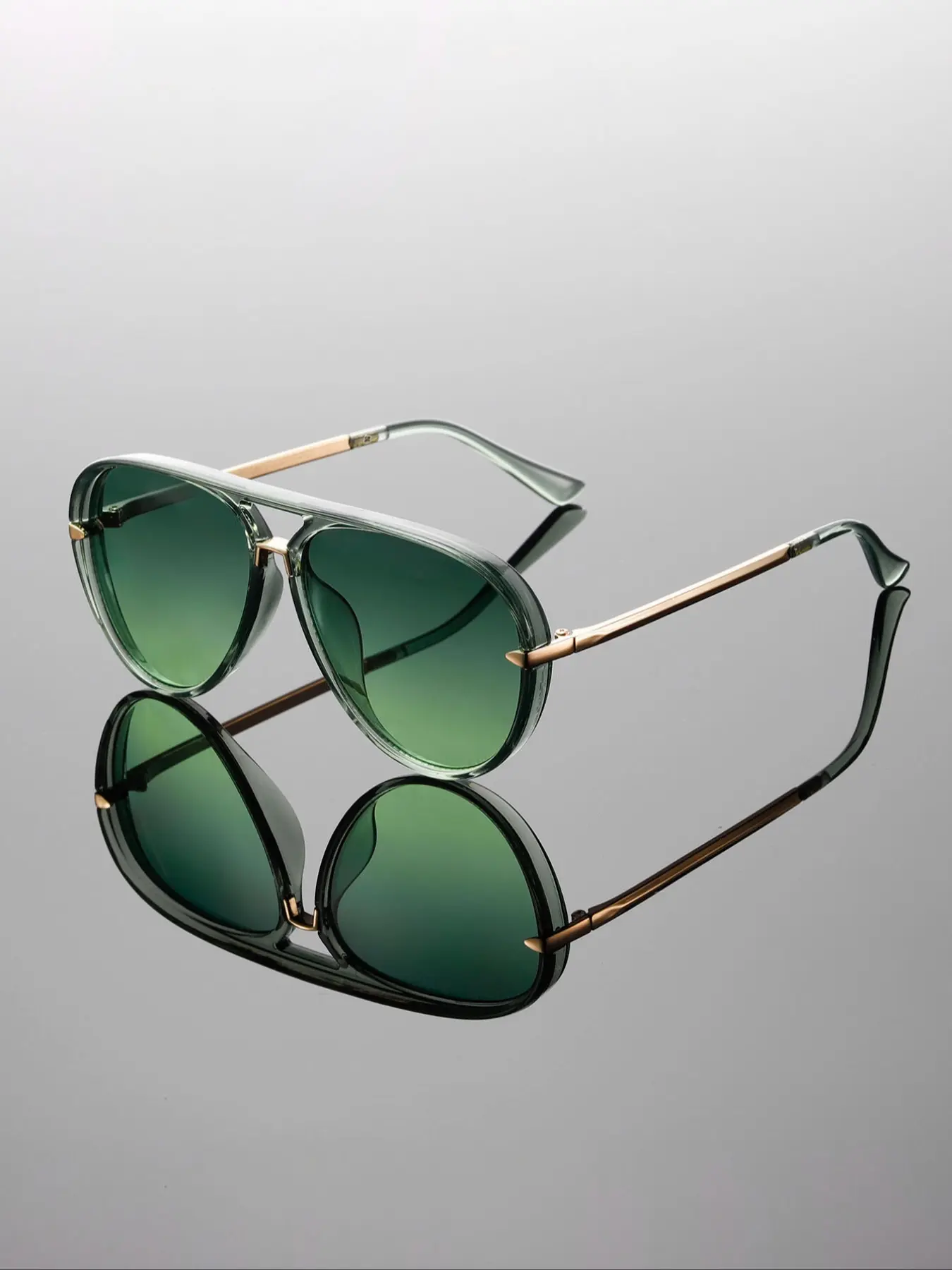 Women's Fashion Casual Large Frame Glasses, Trendy Lightweight Luxury Style Half-Metal Legs Jelly Color Frames Eyewear, Stylish Shades