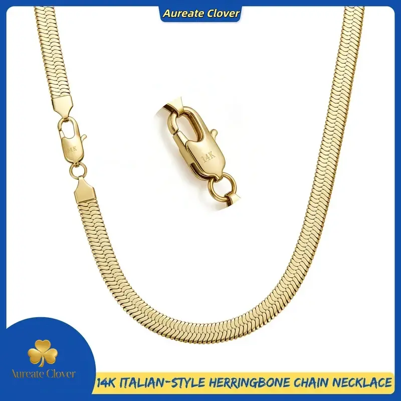 14K Gold-Plated Miami Snake Bone Cuban Chain Necklace Titanium Steel Necklace Unisex Thickened with Waterproof & Rust-Proof Treatment Trendy Light Luxury Minimalist Versatile Collarbone Chain christmas gifts for gf gifts for your mom tiktokshopspringglowu