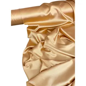 Deep Gold Silky Stretch Satin