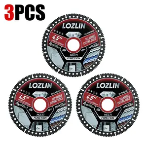 LOZLIN 1PCS/3PCS 4.5" Diamond Tile Cutting Blades - Multi-functional Ultra-Thin Dry Cutting Dics Saw Blades for Angle Grinder ,for Marble, Tile, Ceramic, Metal Grinding Disc