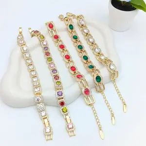 Yordy Varieties of women's bracelets, 14k old plated. High quality Maximalist Jewelry Trendy Stack Bangle