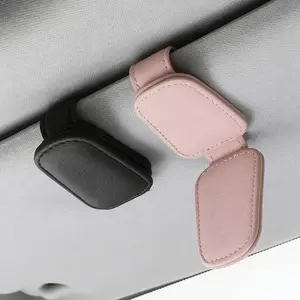 Sunglass Holder for Car, Universal Magnetic Glasses Holder Visor Sunglass Clip Visor Clips, Car Visor Organizer Accessories for Men and Women (1, Black and Pink),Mother's Day Gift summerwins