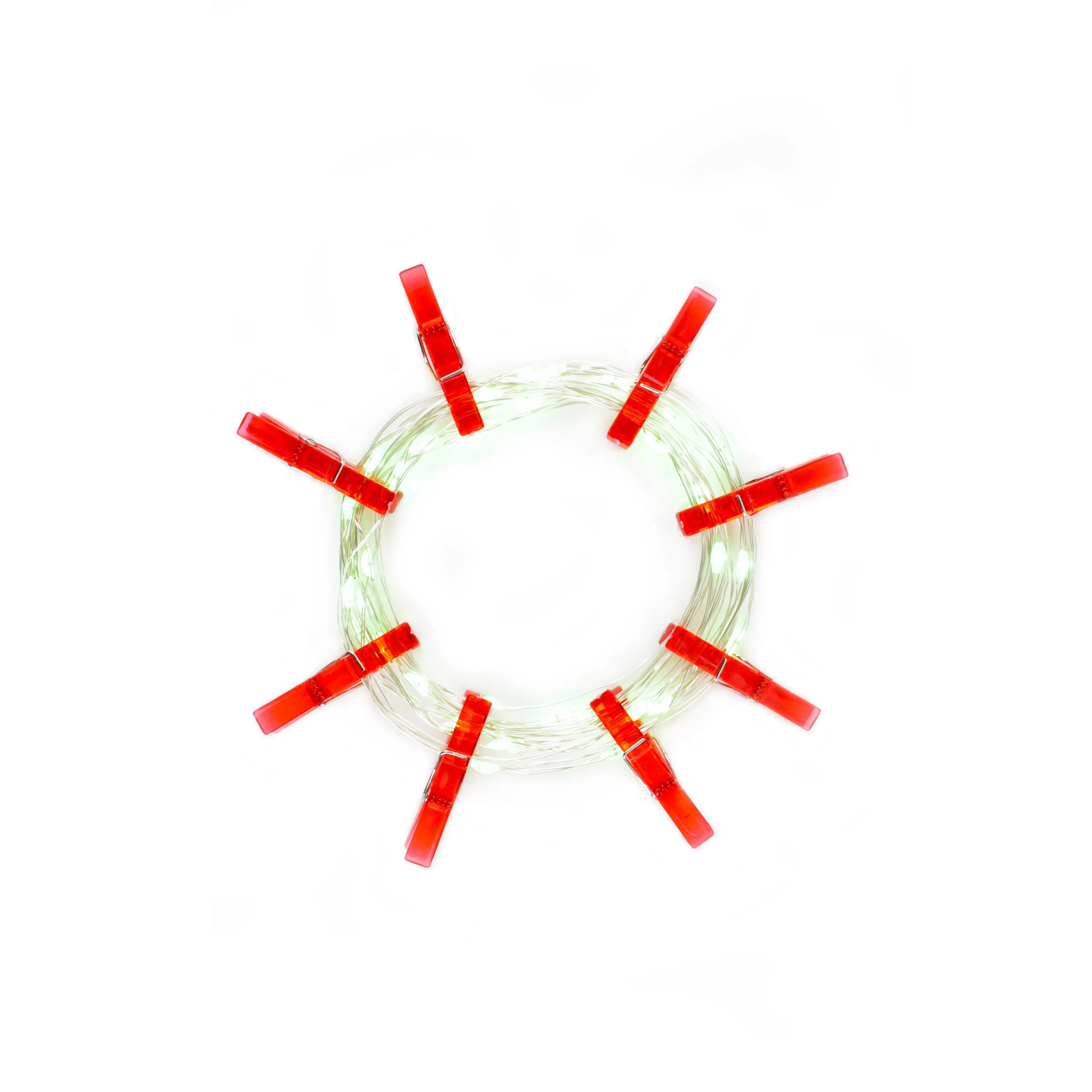 Perfect Holiday 36 LED Christmas Card Clip String Lights Battery Operated Holiday Photo Display