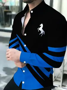 Men's Long Sleeve Shirt Casual Novel Pattern