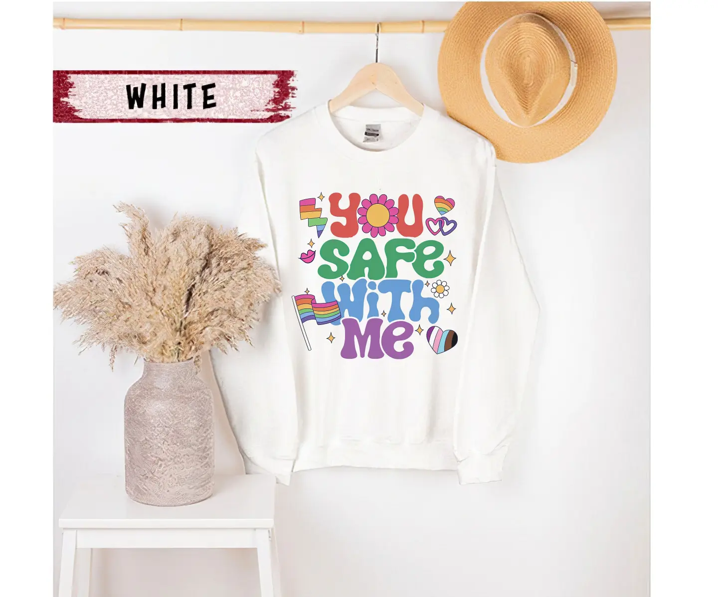 You Safe With Me LGBT, Rainbow LGBTQ Pride Flag, Gay Lesbian, Lgbtq Sweater, Lgbtq Pride Month, Proud Ally You Are Safe With Me Pride Month LGBTQ+ Gifts Costume