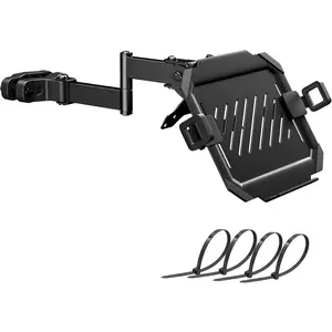 Laptop Pole Mount Tray - Universal Full Motion Arm Holder with Removable 75mm & 100mm VESA Plate, Fits 12-18 Inch, Black