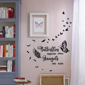 Butterfly Pattern Wall Sticker, Self Adhesive Wall Decal, Removable Wall Art for Home Living Room Bedroom Decor, Ornaments, Graphic Decal, Decoration