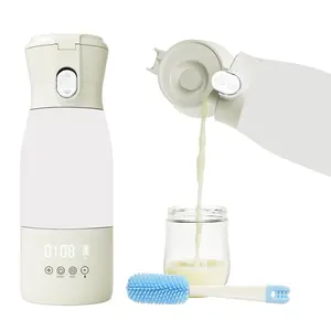 Portable milk warmer, 500ml capacity, suitable for breastmilk, formula milk, water, etc., quick heating, USB charging, long battery life, suitable for use in various occasions such as cars and airplanes