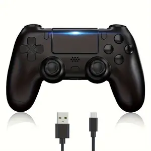 YUYIU Wireless PS4 Controller Compatible With Ps4/Slim/Pro/Windows PC,With 3.5mm Audio Jack, Touch Pad, Six Axis Motion Control, Charging Cable Gaming Items Game Peripherals Tech Accessories Console Gamepad Smartphone