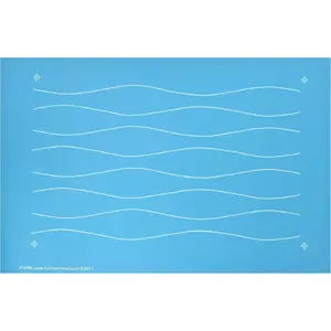 Full Line Stencil - Modern Waves - Edge to Edge Nylon Mesh Stencil, Continuous Line Template for Free Motion Quilting, Domestic Machine Quilting, Hand Quilting, Long-Arm Quilting (31006)